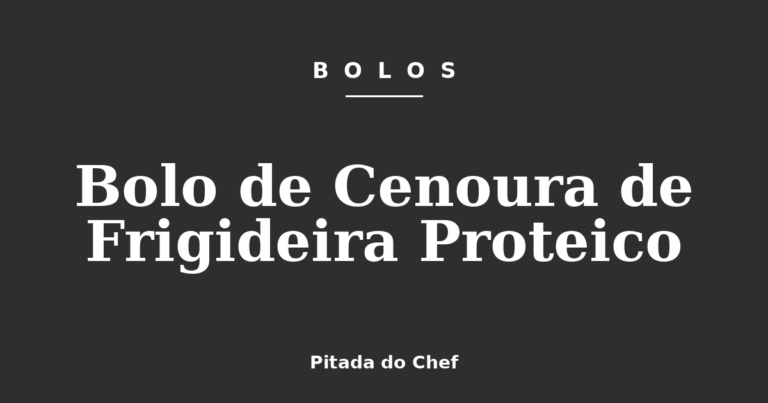 Bolo de Cenoura de Frigideira Proteico