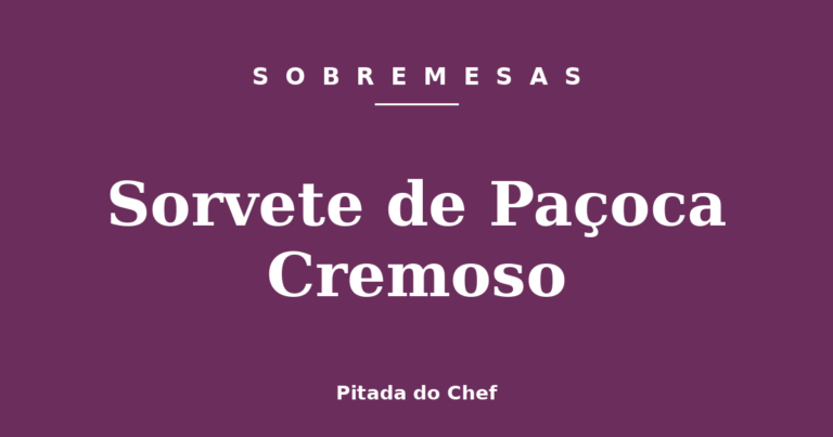 Sorvete de Paçoca Cremoso