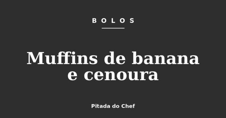 Muffins de banana e cenoura