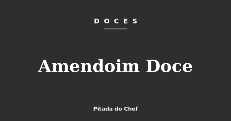 Amendoim Doce
