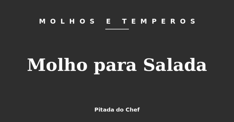 Molho para Salada