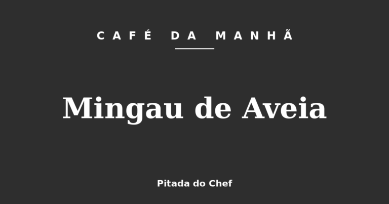 Mingau de Aveia