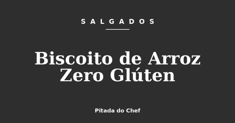 Biscoito de Arroz Zero Glúten
