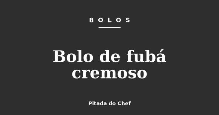 Bolo de fubá cremoso