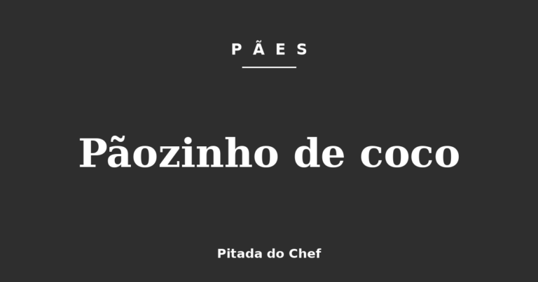 Pãozinho de coco
