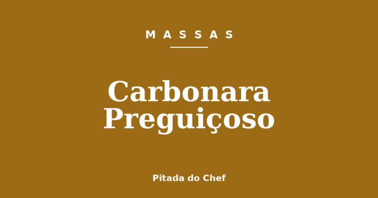 Carbonara Preguiçoso