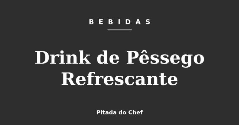 Drink de Pêssego Refrescante