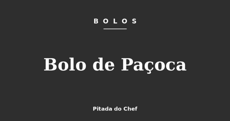 Bolo de Paçoca