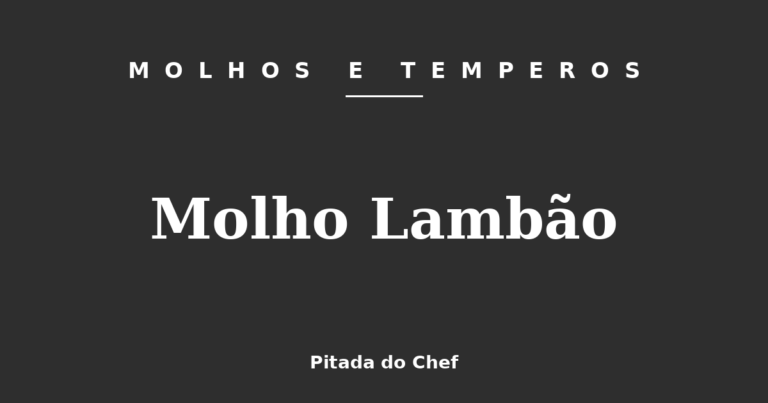 Molho Lambão