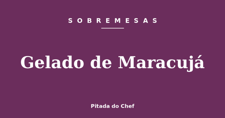 Gelado de Maracujá