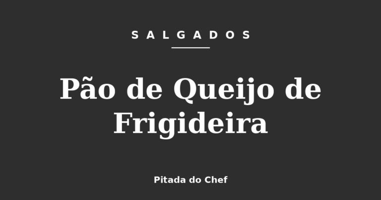 Pão de Queijo de Frigideira