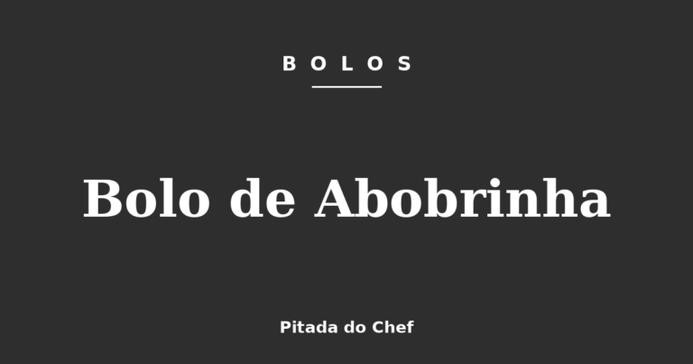 Bolo de Abobrinha