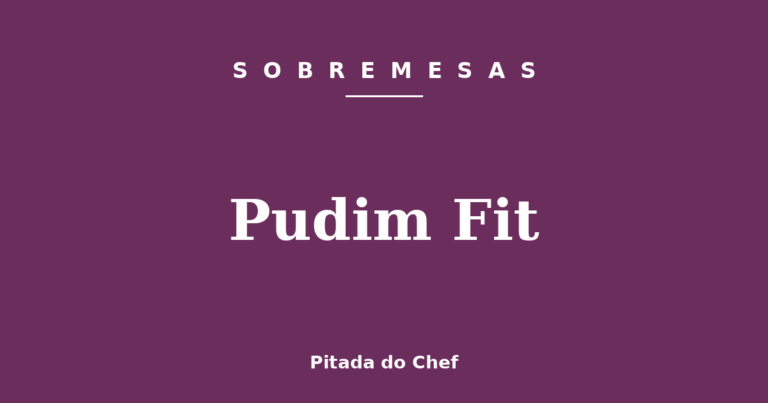 Pudim Fit