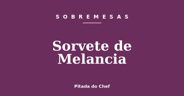 Sorvete de Melancia