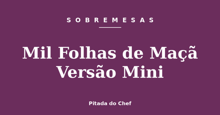 Mil Folhas de Maçã Versão Mini