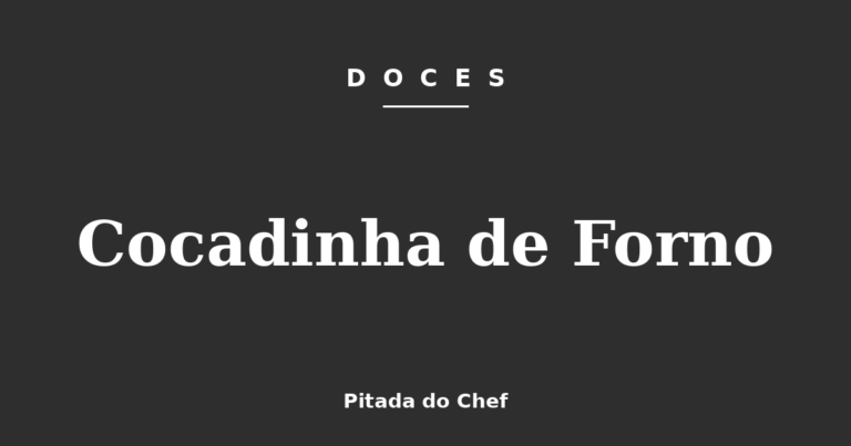 Cocadinha de Forno