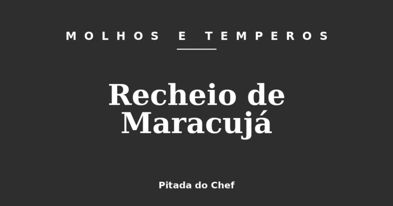 Recheio de Maracujá