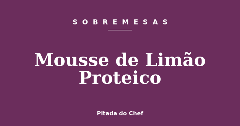 Mousse de Limão Proteico