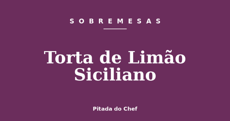 Torta de Limão Siciliano