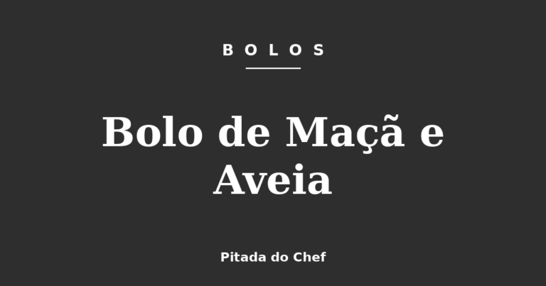 Bolo de Maçã e Aveia