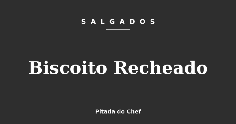 Biscoito Recheado