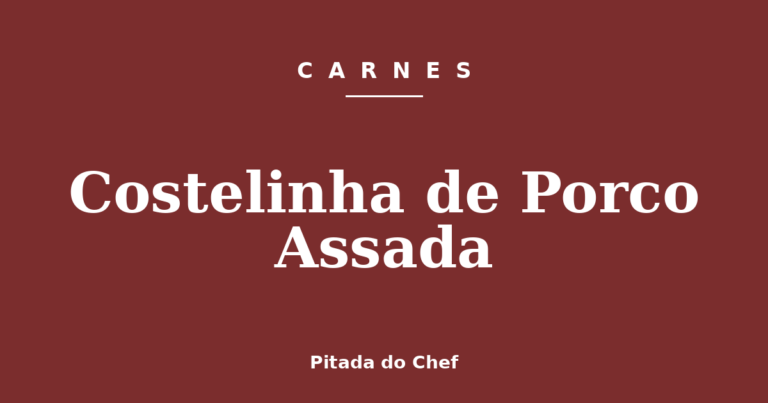 Costelinha de Porco Assada