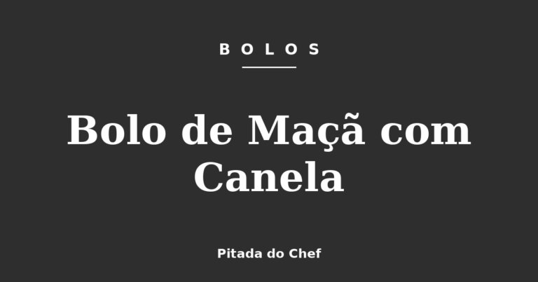 Bolo de Maçã com Canela