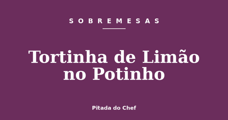 Tortinha de Limão no Potinho
