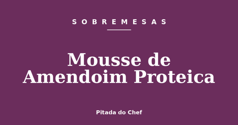 Mousse de Amendoim Proteica