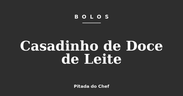 Casadinho de Doce de Leite