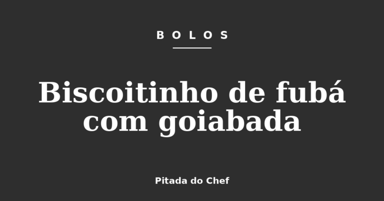 Biscoitinho de fubá com goiabada