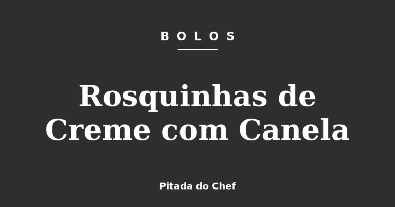 Rosquinhas de Creme com Canela