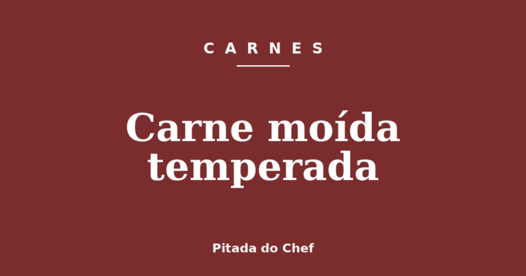 Carne moída temperada
