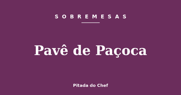 Pavê de Paçoca