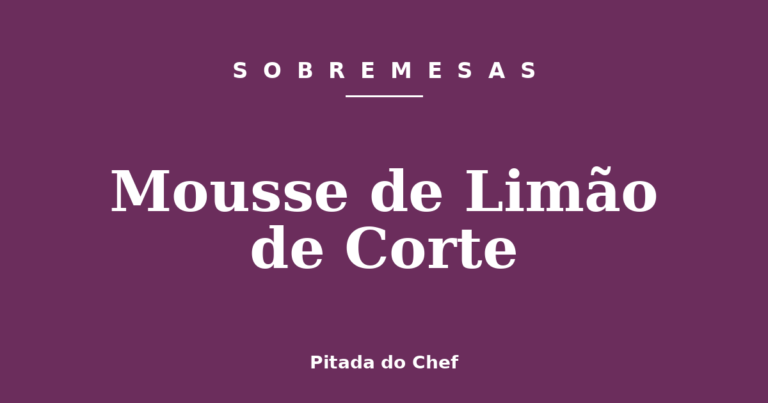 Mousse de Limão de Corte